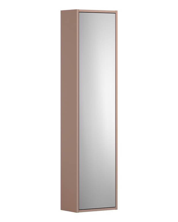 Högskåp Artic Small - Platsbesparande design och funktionella förvaringslösningar för det lilla gästbadrummet
Dörr med Soft Close för mjuk stängning
Spegel på dörren ger extra funktion utan att ta mer plats