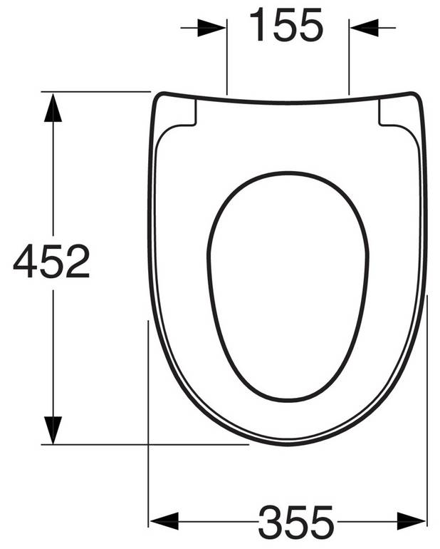 Toilet seat Nautic 9M26 - SC/QR - Fits all toilets in the Nautic series
Soft Close (SC) for quiet and soft closing
Quick Release (QR) easy to lift off for easier cleaning