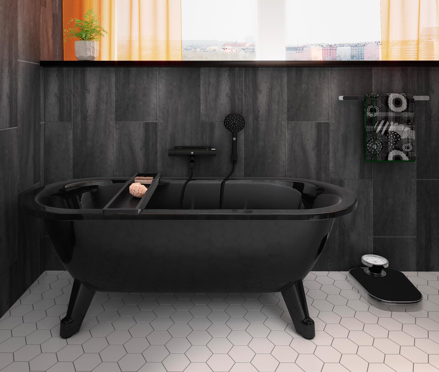 Black bathttub