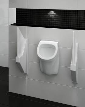 Urinal 7G50 - exposed plumbing connection