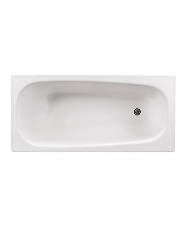 Badekar uten frontstativ Standard – 1400x700 - Glazeplus som alternativ, for rask og miljøvennlig rengjøring
Titanlegert stålplate av høyeste kvalitet
Kompletter med frontstativ