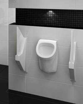 Urinal 7G50 - exposed plumbing connection