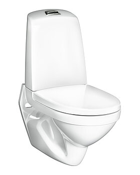 Vägghängd toalett Nautic 1522 - med cistern, Hygienic Flush