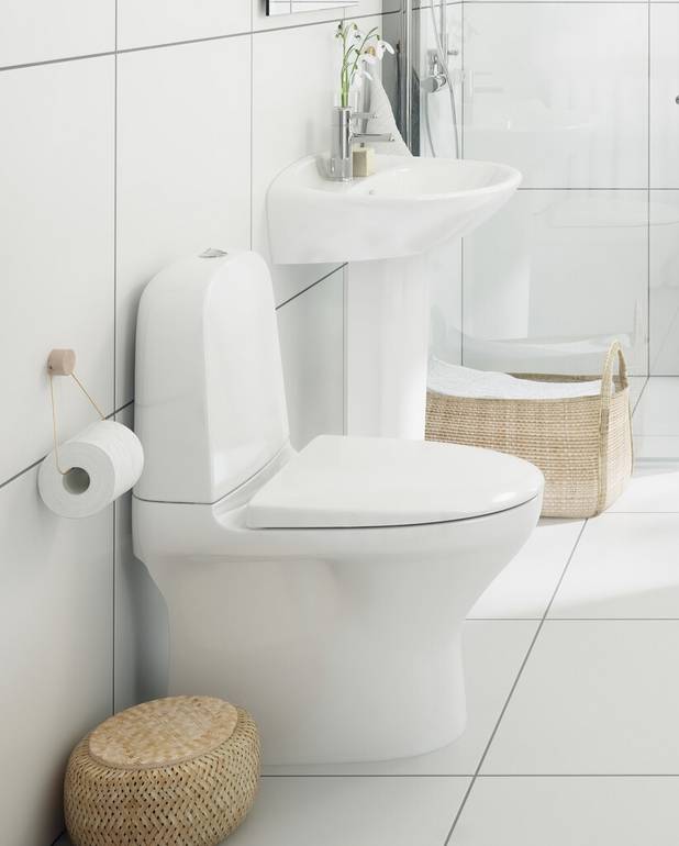 Toilet Estetic 8300 -  hidden S/P-trap, Hygienic Flush - Organic design with easy-to-clean surfaces
Hygienic Flush: open flush rim for easier cleaning
Ceramicplus: quick & eco-friendly cleaning