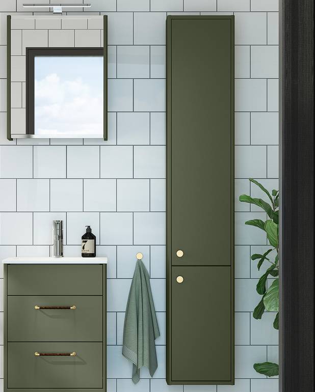 Bathroom storage, Graphic – basic - Only 16 cm deep – for even more space in small bathrooms
Can be combined to make modules with Graphic wall- and tall cabinets
Suspension system that is easy to mount and adjust on walls