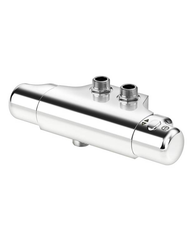Shower mixer Logic - thermostat, 40 c-c - Safe Touch reduces the heat on the front of the mixer
Maintains even water temperature
Can be expanded with bathtub spout