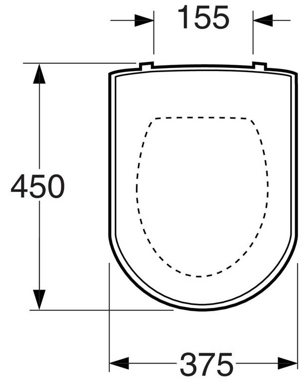 Toalettsete Artic 9M16 – SC/QR - Passer alle toaletter i Artic-serien og 5G84
Soft Close (SC) for stille og myk lukking
Quick Release (QR) lett å løfte av for enklere rengjøring
