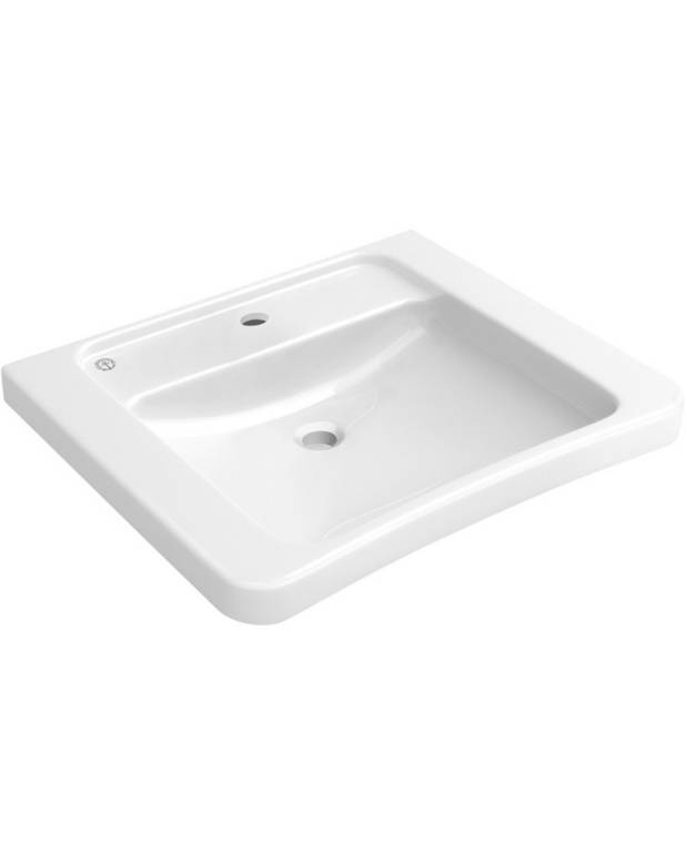 Bathroom sink - Care - 5G7861 - bolt mounting 60 cm - Wheelchair-accessible with shallow basin
Inward-curving front to be able to come close to the washbasin
Smooth underside with grip edge and generous legroom