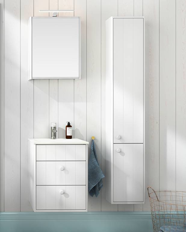 Bathroom storage Graphic, high cabinet - shallow - 16 cm deep, fits small bathrooms
Easy to combine with other Graphic storage modules
Easy to mount on the wall, easy to adjust position