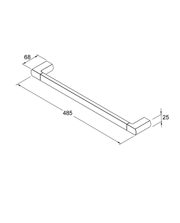 Towel bar Square - Drawing - GB41103901_Square_Towel_bar_drawing.jpg