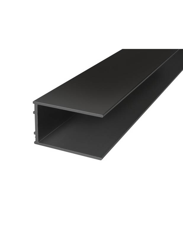 Wall profile Aluminium fixed wall, Black - 