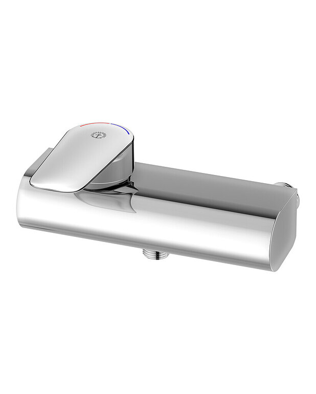 Shower mixer Atlantic - Single lever - Grip-friendly lever with clear color marking for hot and cold water