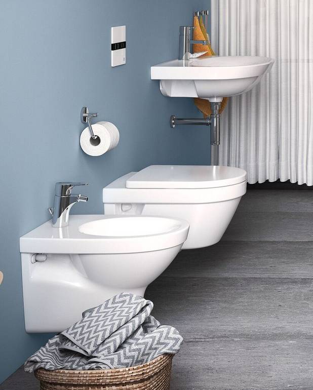 Wall hung toilet 5G84 - Hygienic Flush - Easy-to-clean and minimalist design
Open flush edge for simplified cleaning
Flushes all the way up to the rim