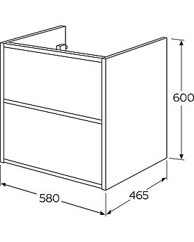 Ducentic valamukapp 60 cm, 2 sahtliga - Joonis - Gustavsberg_Vanity-unit-Ducentic-600mm_2drw_ProductImages1300x1620.jpg