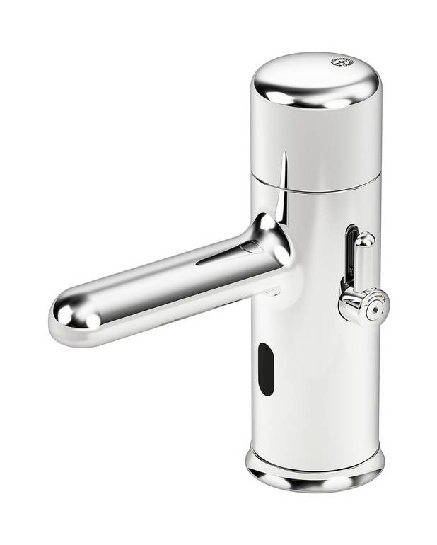 Bathroom sink faucet Logic - sensor-controlled - Batteries included, installed in the faucet
Simple installation with self-calibration
Smart function for cleaning and prevention of sabotage