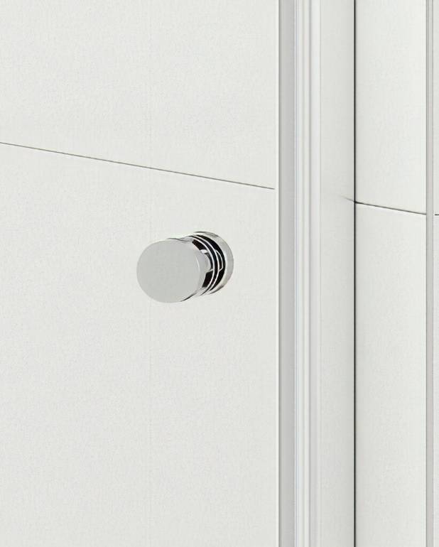 Round shower door set - Pre-fitted door profiles for quick and simple installation
Doors reversible for right/left-hand installation
Polished profiles and door handles