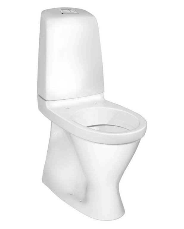 Toilet Nautic 5546L - S-trap, high model - Low flush button in clean design
Ceramicplus: fast & environmentally friendly cleaning
Elevated seat height for greater comfort