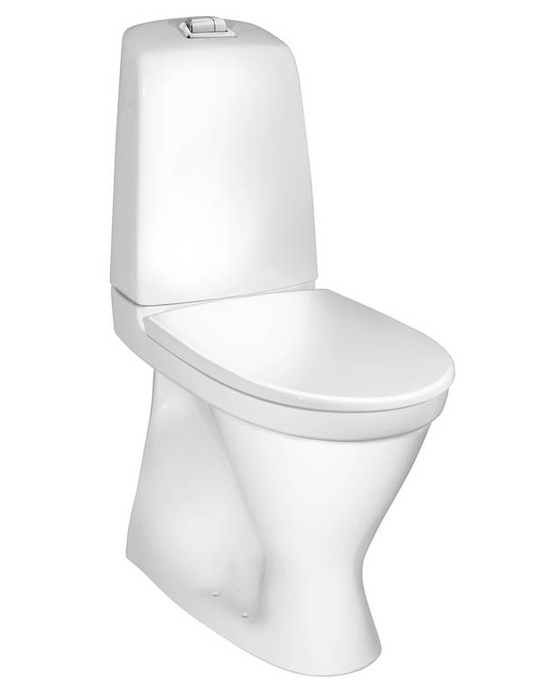 Toalettstol Nautic 5546 - s-lås, hög modell - Städvänlig och minimalistisk design
Heltäckande kondensfri spolcistern
Hög sitthöjd för högre bekvämlighet