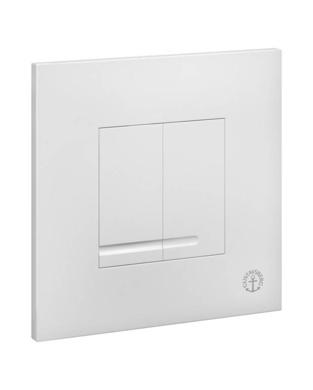 Skalošanas poga XS iebūvējamajam rāmim — sienas vadības panelis, kvadrātveida - Izgatavota no baltas krāsas plastmasas
Uzstādīšanai Triomont XS iebūvējamā rāmja priekšpusē
Pieejamas dažādas krāsu un materiālu variācijas