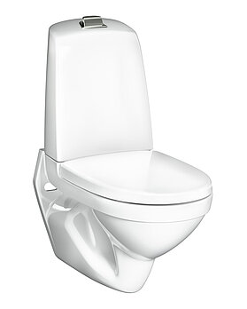 Seinään kiinnitettävä WC-istuin Nautic 1522 – sisältää huuhtelusäiliön, hygieeninen huuhtelu