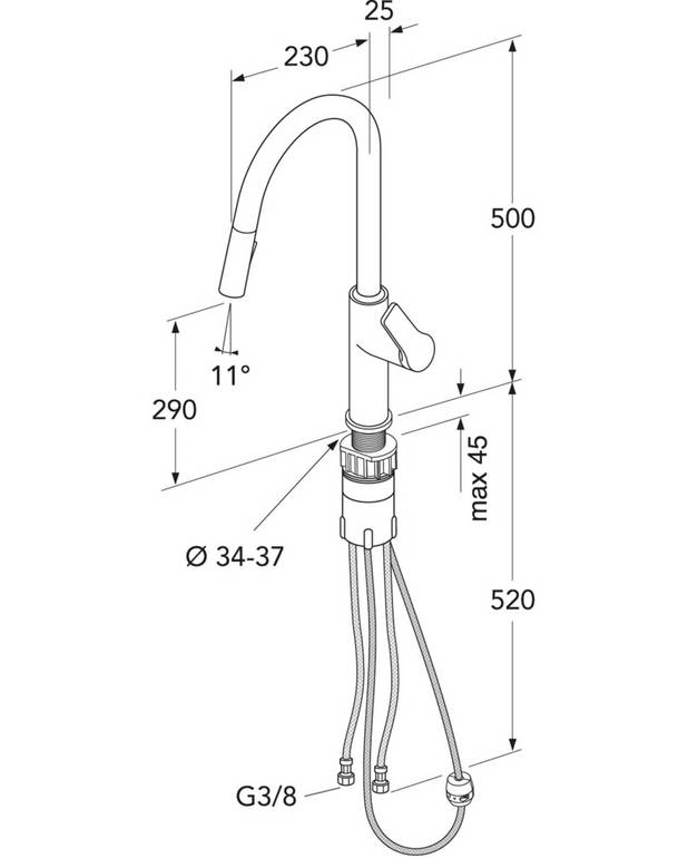 Köksblandare Epic - Pull out - Med utdragbar handdusch
Soft move, keramiskt paket med mjuk och precis manövrering
Eco-flow för vatten- och energieffektivisering