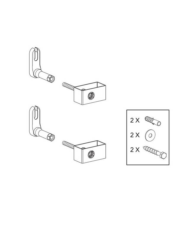 Wall mount for Triomont fixture - Lower wall mount, no need to drill a hole in the floor when installing
Easy, safe and smart installation