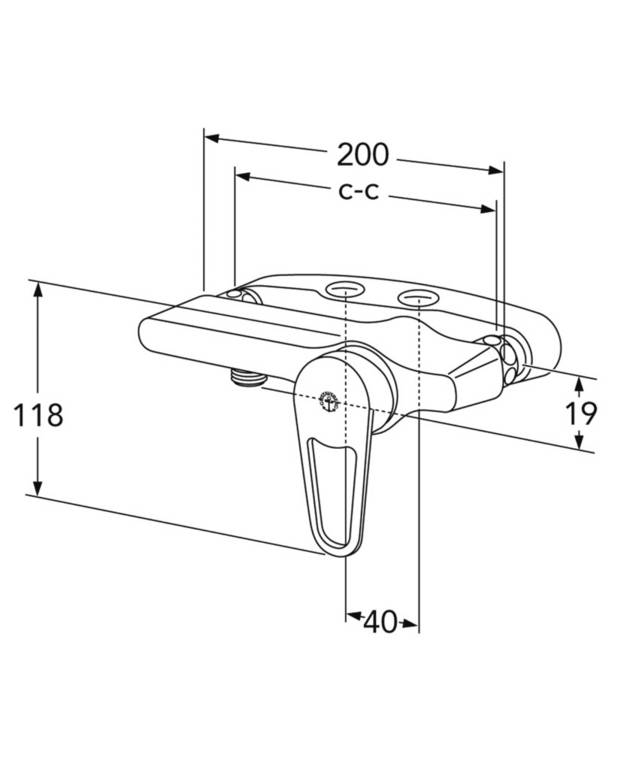 Shower mixer New Nautic - Single lever - 