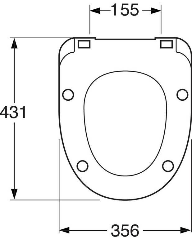 Toilet seat Nordic 8M56 - SC/QR - Hard seat that fits toilets in the Nordic series
Soft Close (SC) for quiet and soft closing
Quick Release (QR) easy to take off for simplified cleaning