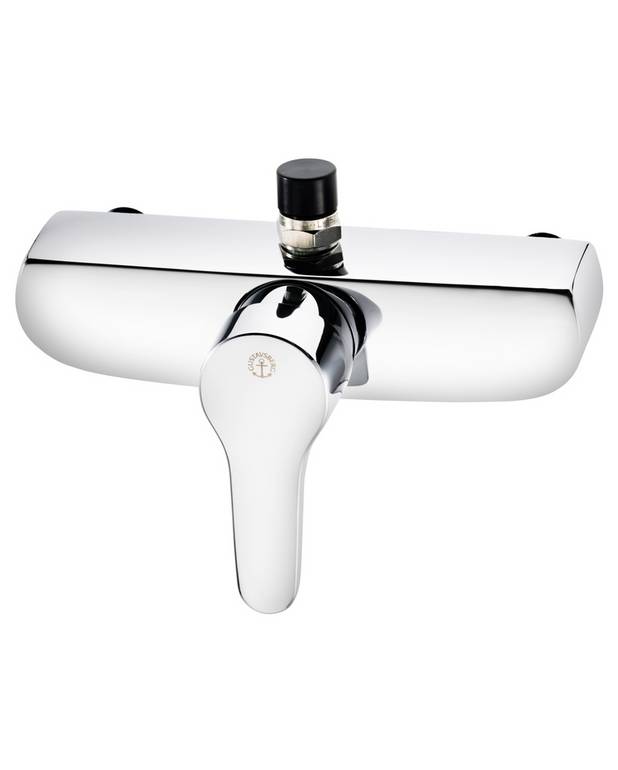 Shower faucet - single lever - Contains less than 0.1% lead
Adjustable max temperature for increased scald protection
Can be functionally adapted with elongated lever
