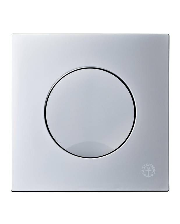 Flush button XS - mechanical, round - Made from plastic with matte chrome finish
For front installation on Triomont XS