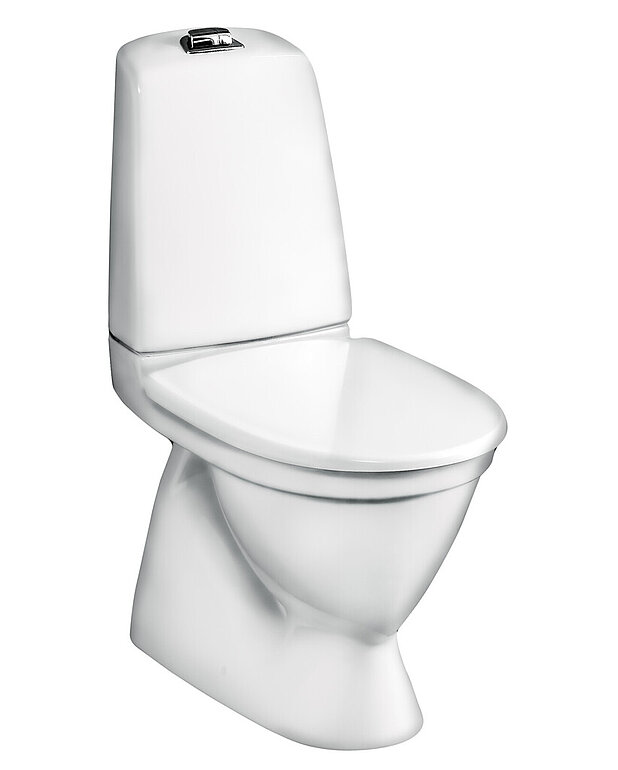 Toalettstol Nautic 5500 – skjult s-lås - Enkelt å rengjøre og med minimalistisk design
Heldekkende kondensfri spylesisterne
Ergonomisk opphøyd spyleknapp