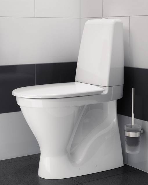 Toalettstol Public 6646 - s-lås, hög modell, Hygienic Flush - Stryktålig rostfri spolknapp för publika miljöer
Ceramicplus: städa snabbt & miljövänligt
Hög sitthöjd för högre bekvämlighet