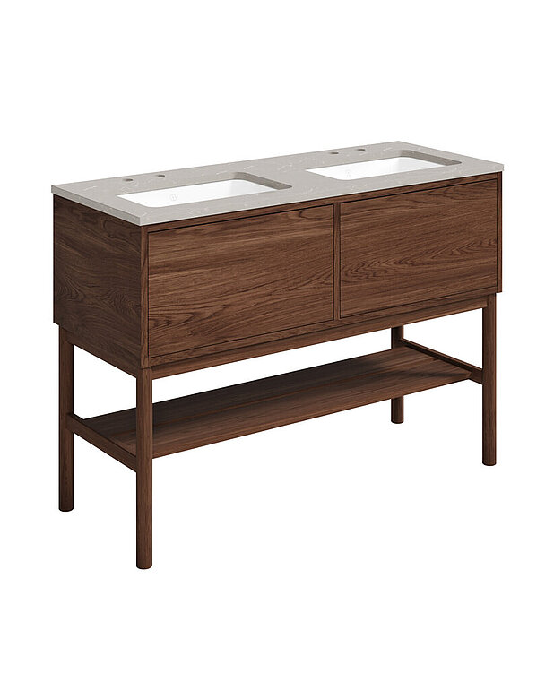 Ducentic Vanity 120cm, Brown oak - Created for the 200 year anniversary of Gustavsberg, celebrating the heritage of caftsmanship and design