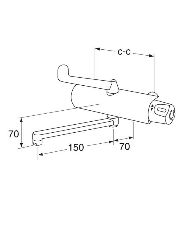 Bathroom sink faucet Care - Safe Touch reduces heat on the front of the faucet
Contains less than 0.1% lead
Adjustable max temperature for increased scald protection