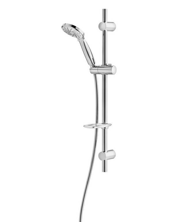 Shower set Skandic - 3-function hand shower
Adjustable wall bracket
Mounted with screws or glue