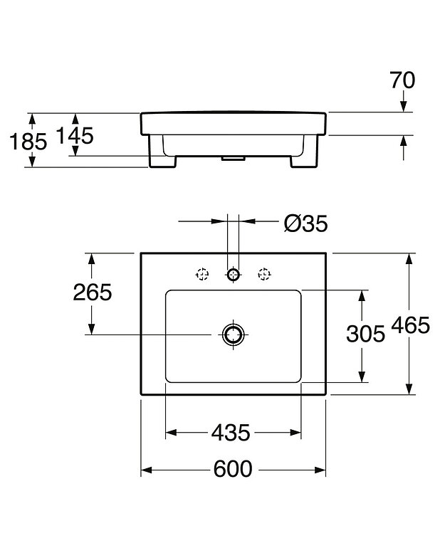 Valamu Artic 4601 - süvistamiseks 60 cm - Joonis - 4601S.jpg
