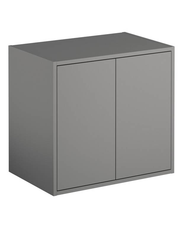 Wall cabinet Artic - 60 x 39 cm - Soft-closing doors
Can be mounted as a top cabinet or on a leg frame for a more furnished feeling in the bathroom
Mounting system that is easily and quickly mounted on a wall and easily adjusted to the correct position