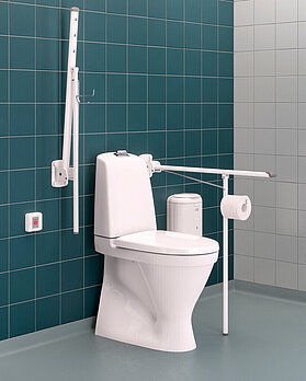 WC-pott Nautic 1546 - allavool, kõrgem mudel, hügieeniline loputus - Ergonoomiline tõstetud nupp lihtsamaks loputamiseks
