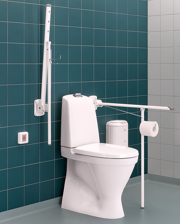 WC-istuin Nautic 1546 – s-lukko, korkea malli, hygieeninen huuhtelu - Korotettu istuimen korkeus muihin malleihin verrattuna, 460 mm
Korotettu ergonominen painike, joka helpottaa huuhtelua
Hygieeninen huuhtelu reunaan asti