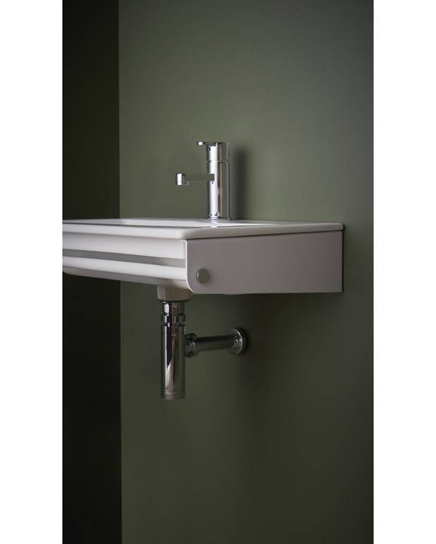 Washbasin bracket, Graphic – 100 cm - For fitting the Graphic washbasin for vanity unit directly to a wall
Towel rail in the front
Made of painted sheet steel