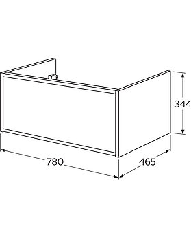 Ducentic Vanity cabinet 80cm