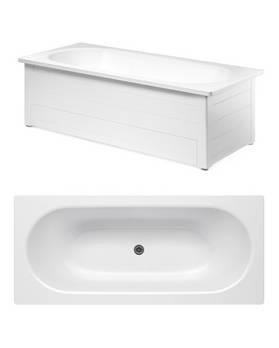 Bathtub with front panel, Duo – 1600 x 700