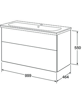 Bathroom cabinet Artic - 100 cm
