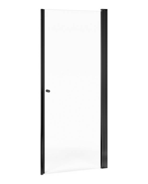 Square dusjdør nisjesett - Vendbar for høyre- eller venstrevendt installasjon
Forhåndsmonterte dørprofiler for rask og enkel installasjon
Matt sorte profiler og dørhåndtak
