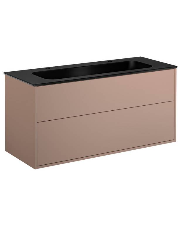 Kommodskåp Artic - 120 cm - Heltäckande tvättställ i porslin med tunn design och generösa avställningsytor
Vattenlås med pop-up och smart rengöringsfunktion
Tillverkad i badrumsklassat material för fuktiga miljöer
