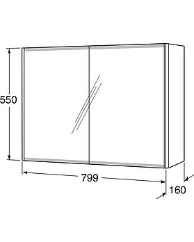 Speilskap Graphic – 80 cm - Måleskisse - GB71GCMC80xx_drawing.jpg