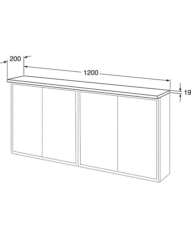 Ülemine paneel, Graphic – 120 cm - Joonis - GB71GCTP1216xx_drawing.jpg