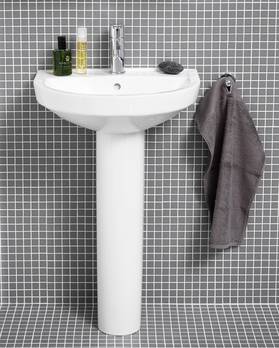 Small bathroom sink Nordic³ 410050 - for bolt/bracket mounting 50 cm