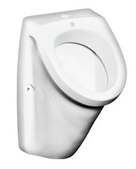 Urinal 7G50 - exposed plumbing connection