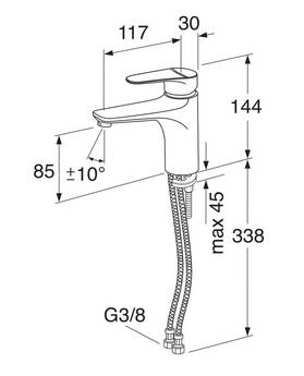 Bathroom sink faucet Metic